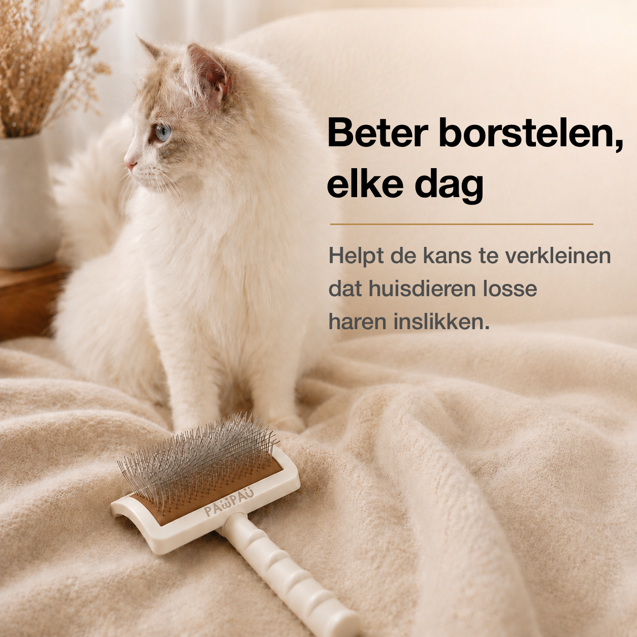 PawPau Slickerborstel voor Katten & Honden
